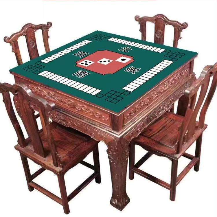 Покривка за маса в новокитайски стил, квадратна, водоустойчива, антихлъзгаща, износоустойчива, геометричен принт