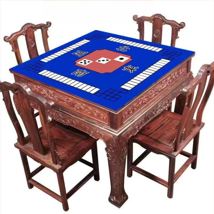 Покривка за маса в новокитайски стил, квадратна, водоустойчива, антихлъзгаща, износоустойчива, геометричен принт