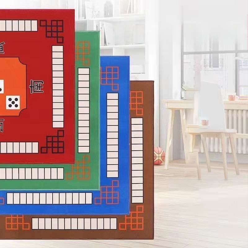 Покривка за маса в новокитайски стил, квадратна, водоустойчива, антихлъзгаща, износоустойчива, геометричен принт