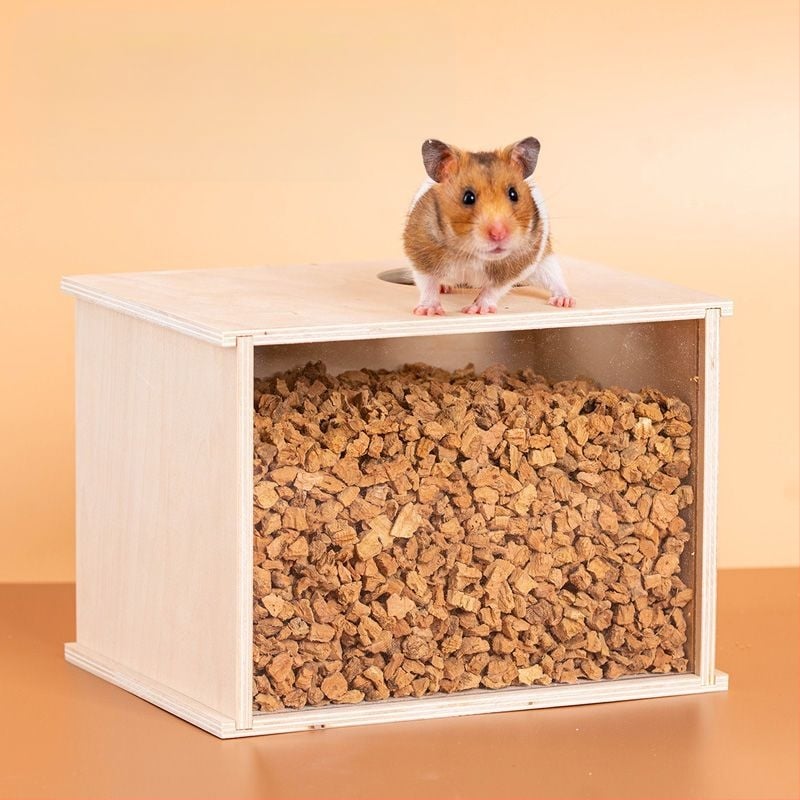 Fából készült hörcsög ásó- és rejtekdoboz — DIY tájkép-készlet, márka Cute love new