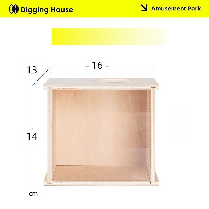 Cutie din lemn pentru săpat și adăpost pentru hamster — set DIY de decorare cuștii, marca Cute love new