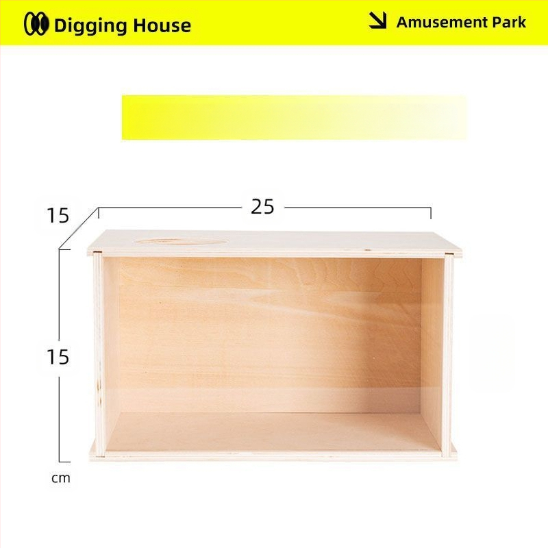 Cutie din lemn pentru săpat și adăpost pentru hamster — set DIY de decorare cuștii, marca Cute love new