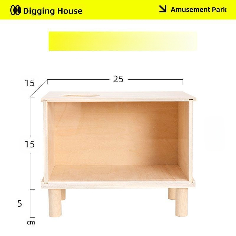 Cutie din lemn pentru săpat și adăpost pentru hamster — set DIY de decorare cuștii, marca Cute love new