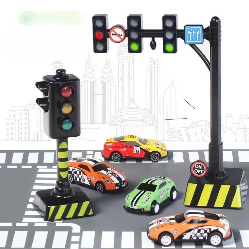 Pārvietojams bērnu satiksmes signāls ar skaņu – izglītojoša rotaļlieta no māla