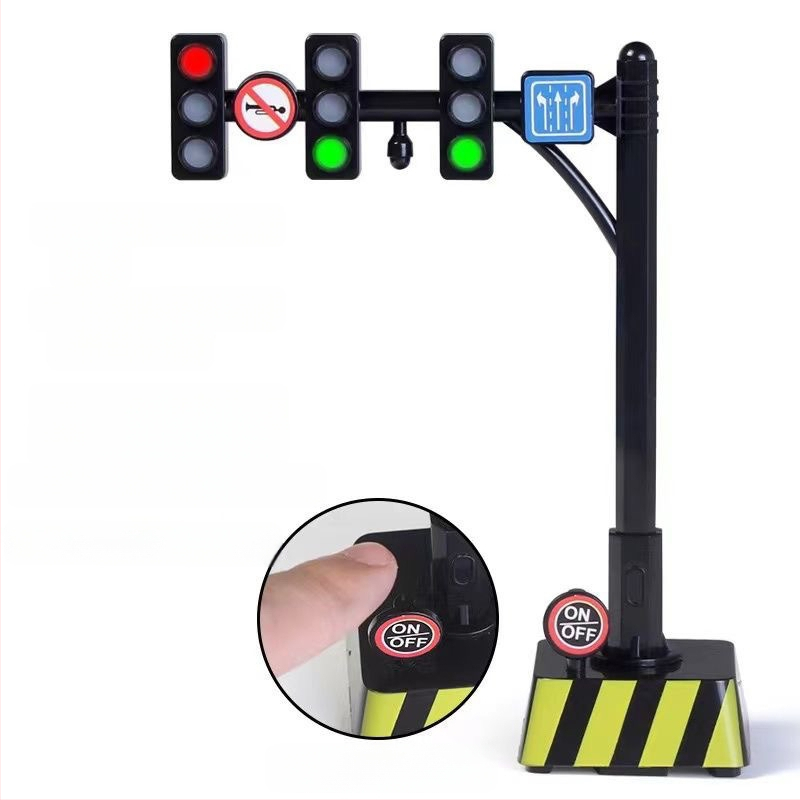 Pārvietojams bērnu satiksmes signāls ar skaņu – izglītojoša rotaļlieta no māla