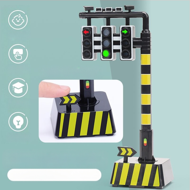 Pārvietojams bērnu satiksmes signāls ar skaņu – izglītojoša rotaļlieta no māla