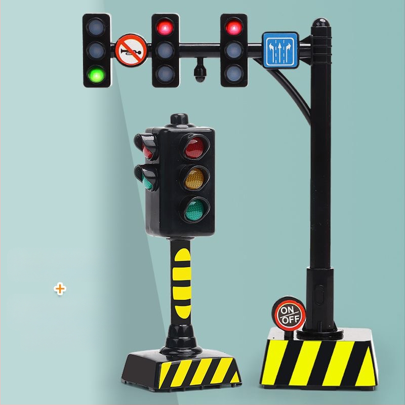 Pārvietojams bērnu satiksmes signāls ar skaņu – izglītojoša rotaļlieta no māla