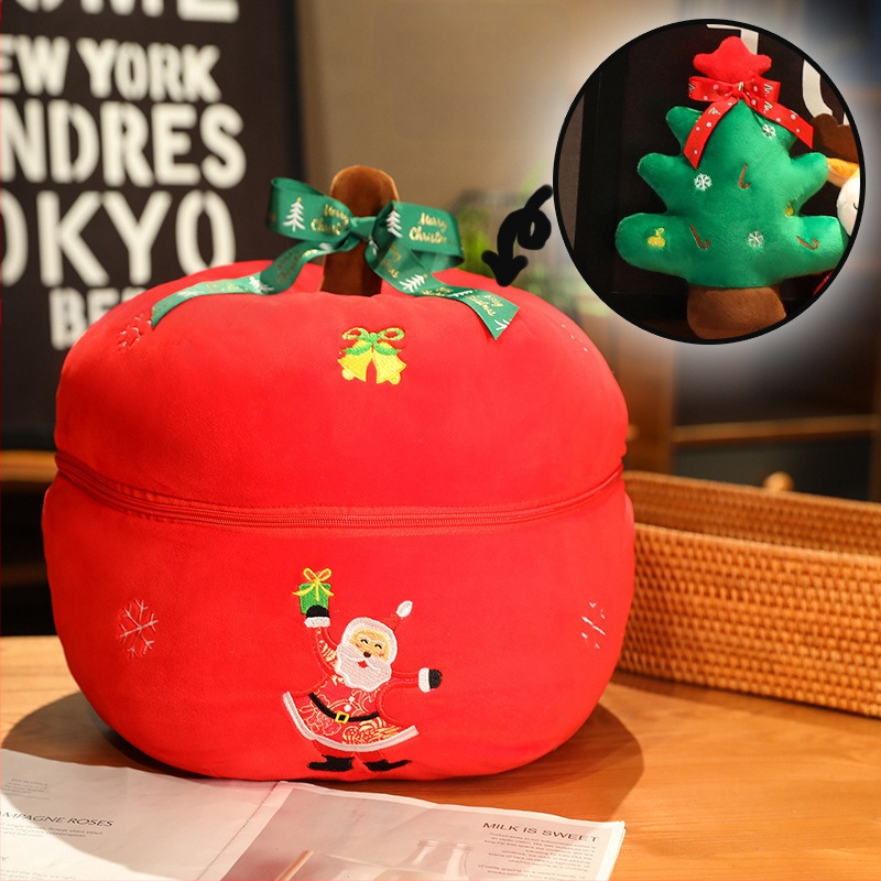 Плюшена животинска кукла със Санта и елени дизайн, пълнеж PP памук, за възраст 14+