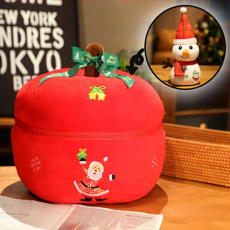 Плюшена животинска кукла със Санта и елени дизайн, пълнеж PP памук, за възраст 14+