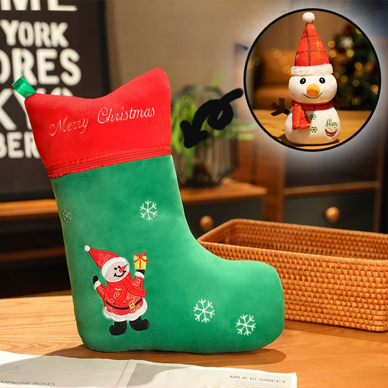 Плюшена животинска кукла със Санта и елени дизайн, пълнеж PP памук, за възраст 14+