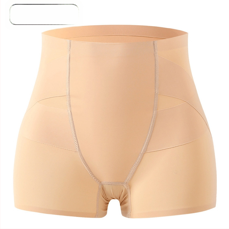 Moterų saugios kelnės su aukštu juosmeniu, megztas nailono audinys, dryžuotas raštas, kirkšnies įdaila 100% medvilnė