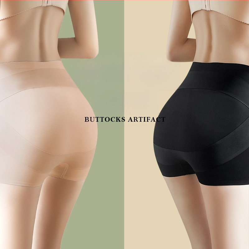 Moterų saugios kelnės su aukštu juosmeniu, megztas nailono audinys, dryžuotas raštas, kirkšnies įdaila 100% medvilnė