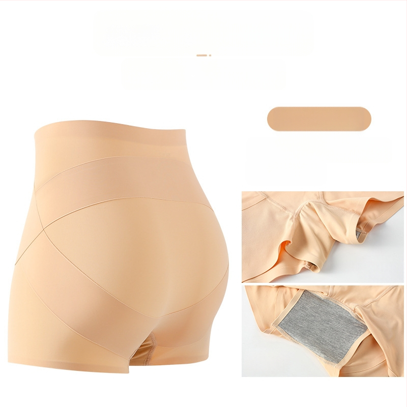 Moterų saugios kelnės su aukštu juosmeniu, megztas nailono audinys, dryžuotas raštas, kirkšnies įdaila 100% medvilnė