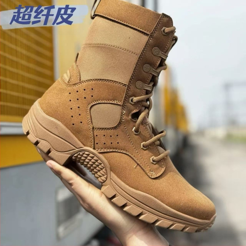 Vyriski vandeniams skirti lauko batai, kvėpavimas, anti-slydimo padas, aukštas viršus iš velūro su odos intarpais, tekstinė įdėklė, kiilinis kulnas 3–5 cm