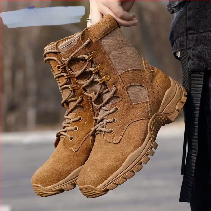 Vyriski vandeniams skirti lauko batai, kvėpavimas, anti-slydimo padas, aukštas viršus iš velūro su odos intarpais, tekstinė įdėklė, kiilinis kulnas 3–5 cm