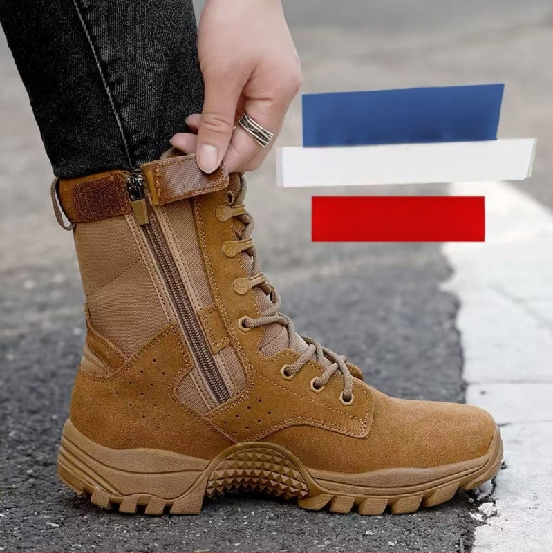 Vyriski vandeniams skirti lauko batai, kvėpavimas, anti-slydimo padas, aukštas viršus iš velūro su odos intarpais, tekstinė įdėklė, kiilinis kulnas 3–5 cm