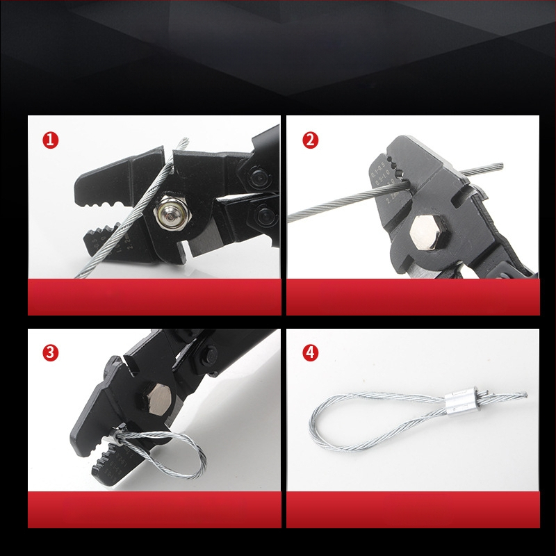 Ovalne aluminijske kliješta za krimpanje čeličnog užeta, dvostruka rupa, 6 g, Ø0,2 mm promjer