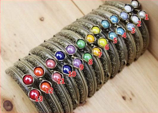 Πλαίσιο τσάντας, ημικυκλική ανάγλυφη δαντέλα και κεφαλή λωτού, μεταλλικό, Guofa μοντέλο WJ, εξάρτημα για τσάντες