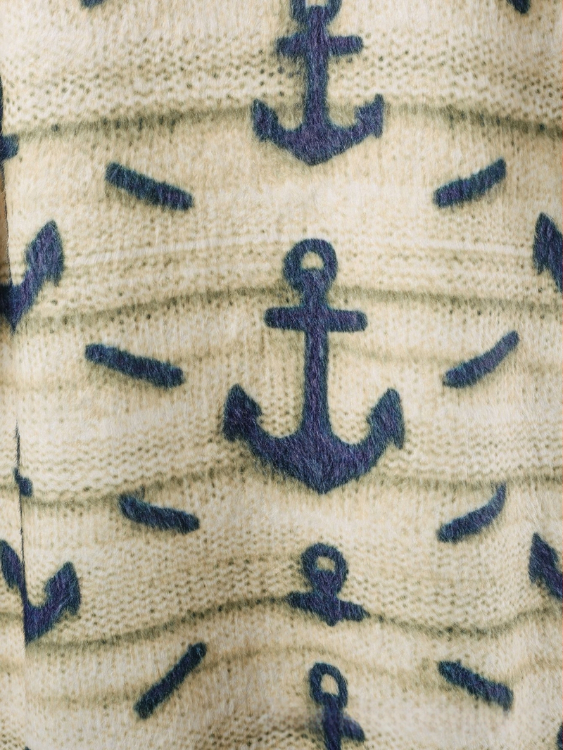 Pulover damă din poliester cu jacquard, croi lejer, decolteu în V, stil casual japonez-coreean, toamnă-iarnă 2024