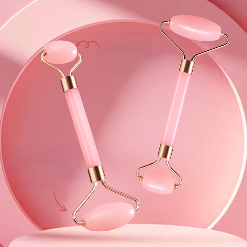 Сърцевидна кристална ролка за лице – комплект с двойна глава, ръчна, неелектрическа