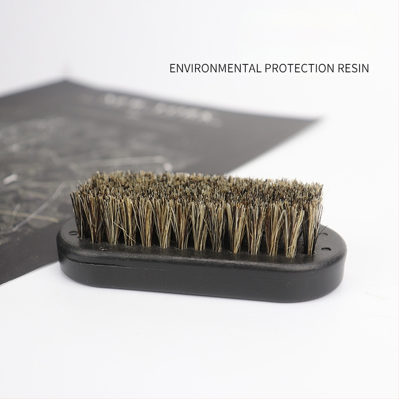 Barzdos šepetėlis, nešiojamas su plastine rankena, 1 vnt, medžiaga: derva + šereliai, šerelių ilgis 3 cm