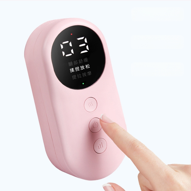 Kojų blauzdų masažuoklis su šildymu, vibracija ir minkymu — laikmatis ir mygtukų valdymas
