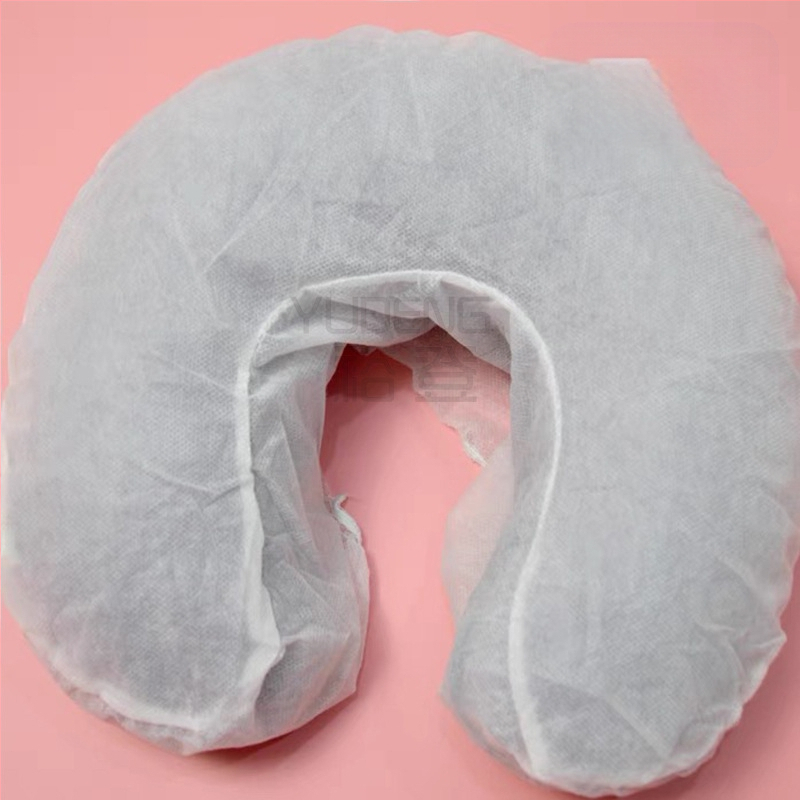 Vienkartinė U formos pagalvės uždanga SPA – dulkių apsauga, nepluošto audinys 100% PP, GSM 20–50, pynimo būdas: spin, GB standartas, prekės ženklas Yudeng