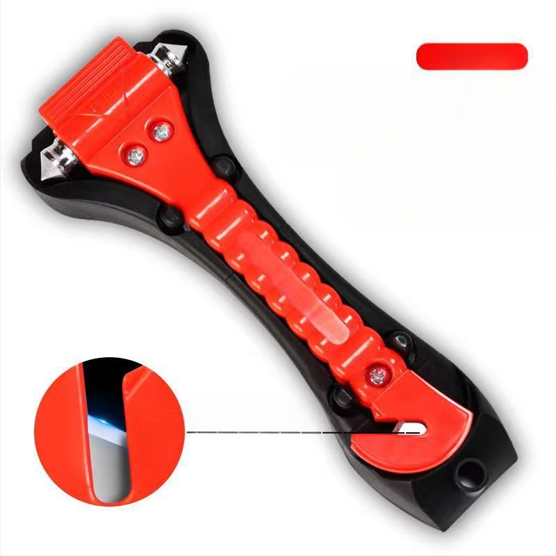 Autómentő 2–az–egyben, szilárd kalapács, menekülő eszköz buszhoz, autóbiztonsági kalapács (Márka: Zhuo Cheng; Anyag: ABS és rozsdamentes acél; Testreszabás: Elérhető; Súly: 0,17 kg)