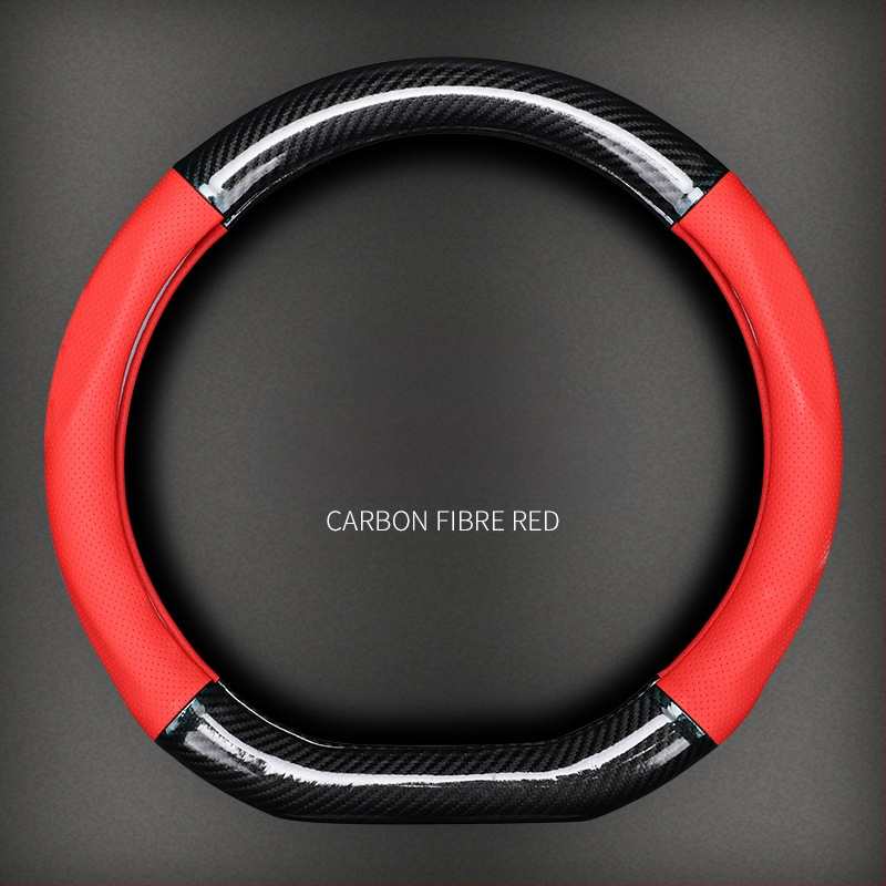 Κάλυμμα τιμονιού Volkswagen με υφή ανθρακονήματος και δέρμα Ultrafilm | Τέσσερις Εποχές | Ταιριάζει σε όλα τα μοντέλα VW