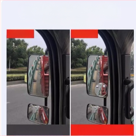 Kravas automobiļu un autobusu atpakaļskatāmo spoguļu komplekts ar platleņķa skatienu, aklās zonas atstarotāju un mazs apaļš palīgspogulis