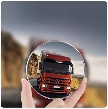 Kravas automobiļu un autobusu atpakaļskatāmo spoguļu komplekts ar platleņķa skatienu, aklās zonas atstarotāju un mazs apaļš palīgspogulis