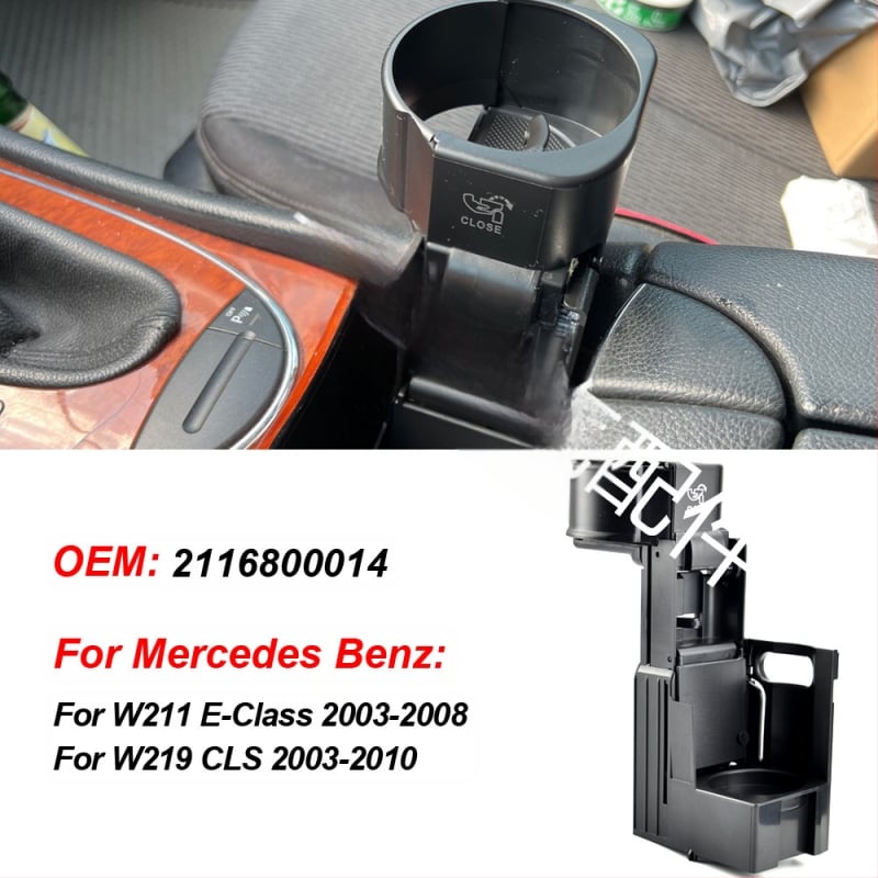 Centra konsole glāžu turētājs no ABS, Mercedes-Benz W211 E320 E350 W219 C219, saderīgs ar instrumentu paneli