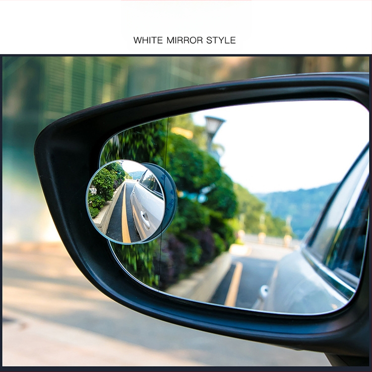 Автомобилно огледало за обратно виждане, 360° регулируемо, кръгло малко огледало, огледало за слепи зони, широкоъгълно за обратно виждане, безрамково стъкло