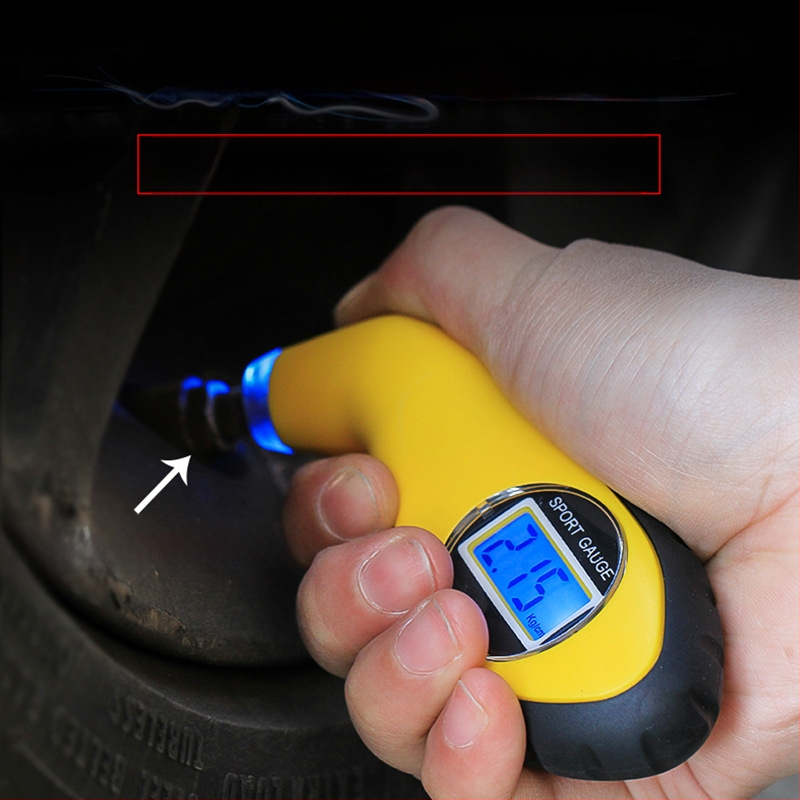 Електронен цифров манометър за налягане в гумите, безжичен автомобилен измервател с LED дисплей, корпус от инженерни пластмаси