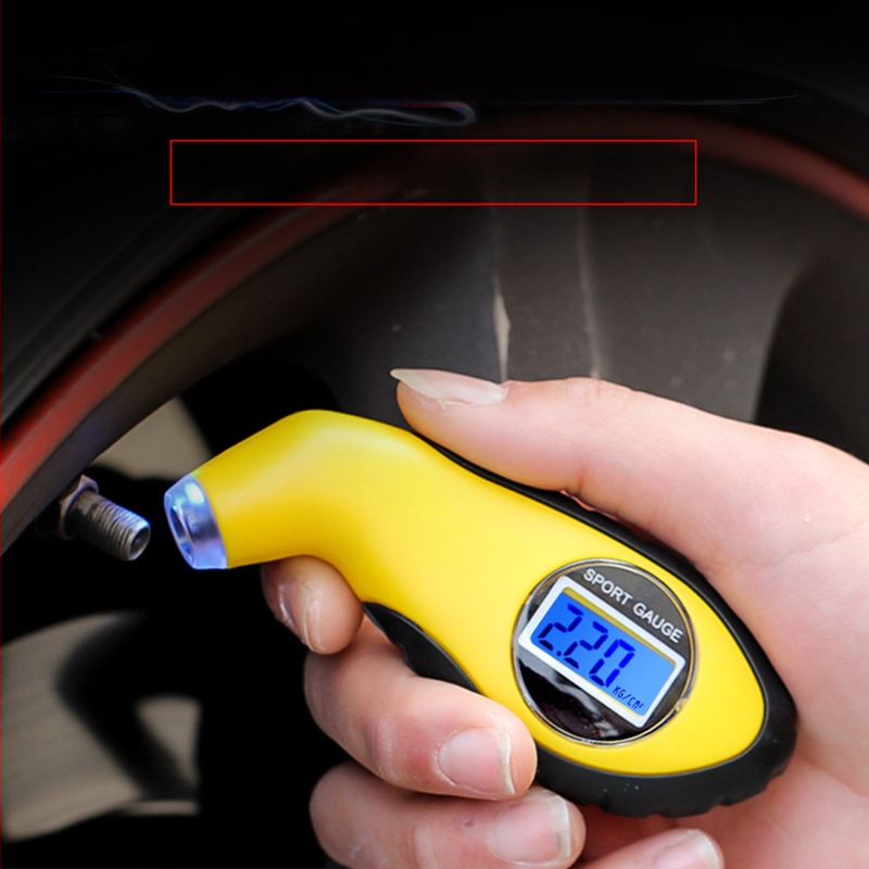 Електронен цифров манометър за налягане в гумите, безжичен автомобилен измервател с LED дисплей, корпус от инженерни пластмаси