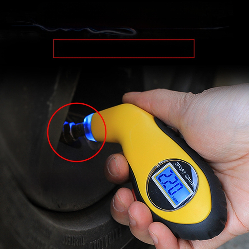 Електронен цифров манометър за налягане в гумите, безжичен автомобилен измервател с LED дисплей, корпус от инженерни пластмаси