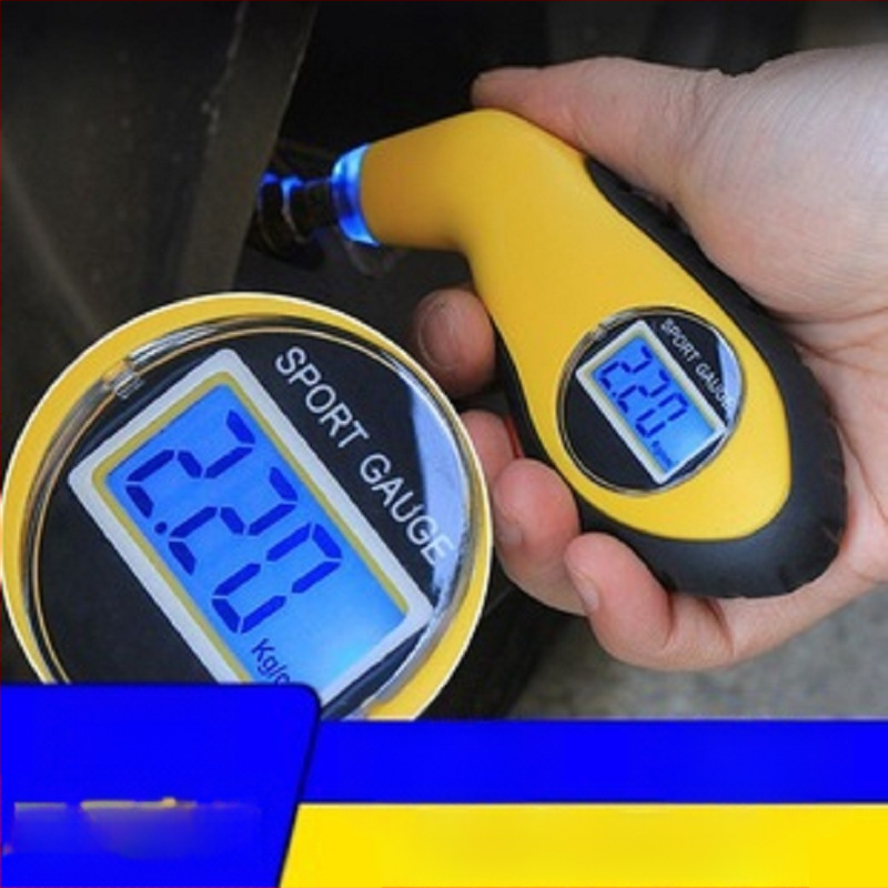 Електронен цифров манометър за налягане в гумите, безжичен автомобилен измервател с LED дисплей, корпус от инженерни пластмаси