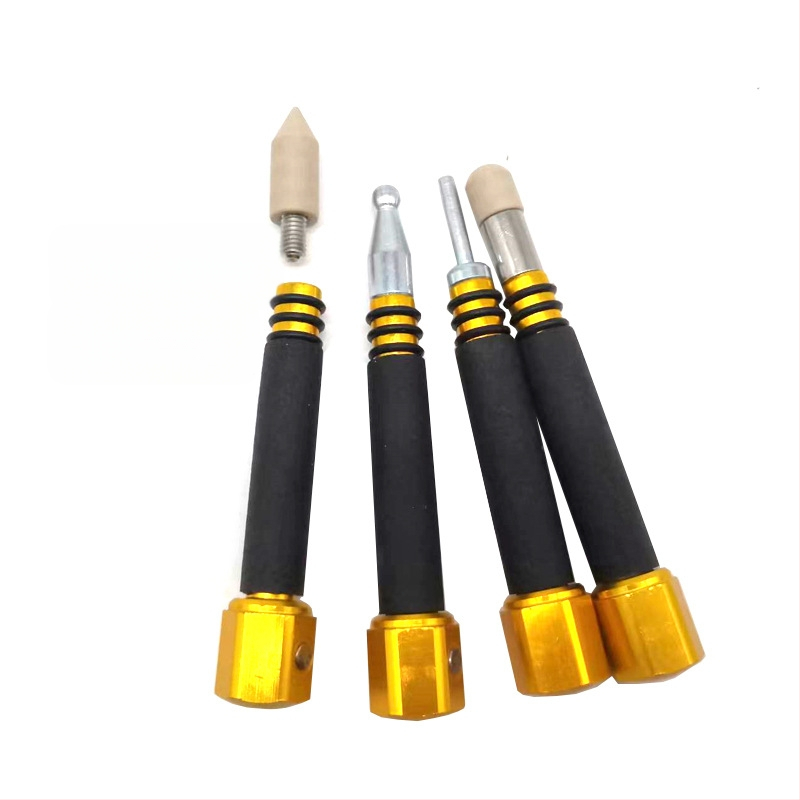 Комплект от 4 инструмента за ремонт на вдлъбнатини в автомобили с подменяеми глави, магнитна ударна писалка и изглаждане на вдлъбнати и изпъкнали форми