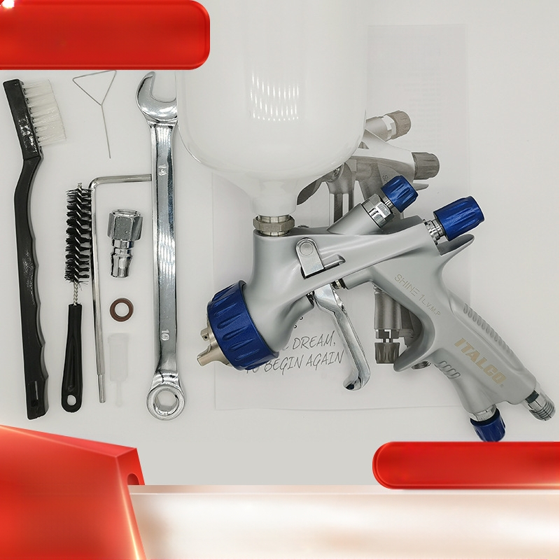 Автоматичен пистолет за боядисване на автомобили – гравитационно захранване, дюза 1,3 мм, корпус от медно-алуминиева сплав, максимално налягане 2,5