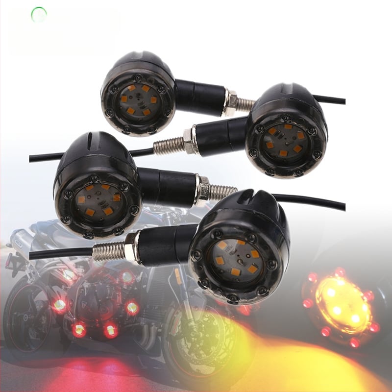 Motocikla LED divkrāsas pagrieziena signāls un bremžu gaisma, 12V, 3W, 6000K, modelis YLF-TC7+6, zīmols YILONGFAN