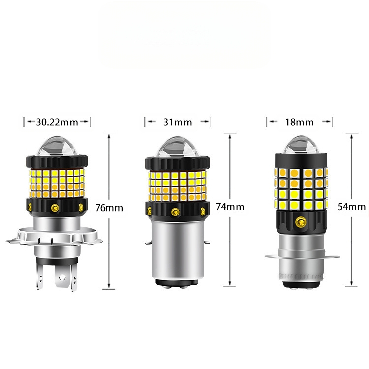 LED фар за автомобили и мотоцикли, съвместим с H4/H6/BA20D/P15D, 12–80V, 12W, 2400 lm, IP65