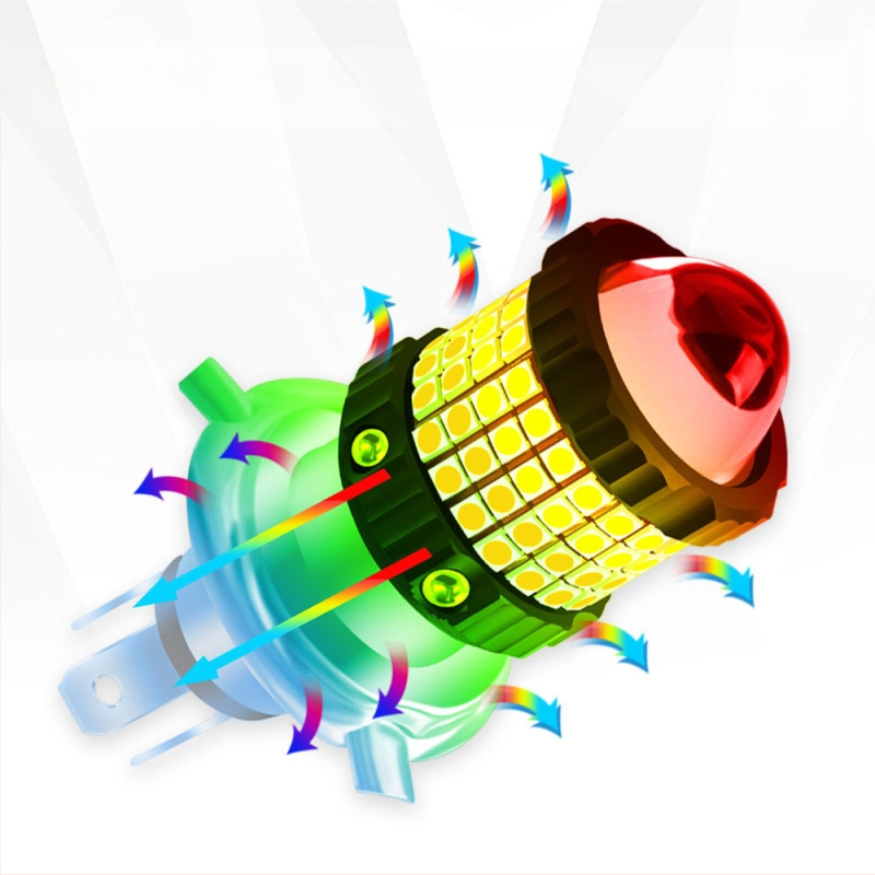 LED фар за автомобили и мотоцикли, съвместим с H4/H6/BA20D/P15D, 12–80V, 12W, 2400 lm, IP65