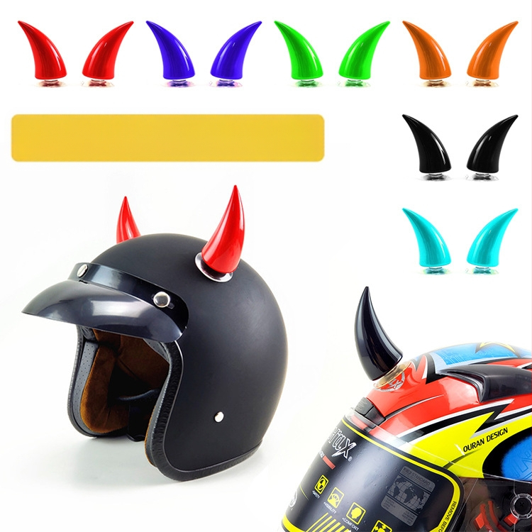 Motorkerékpár sisak szarv dekoráció szívókoronggal - retro stílus, retrofithez, NJ-200, SHUNXINGLONG