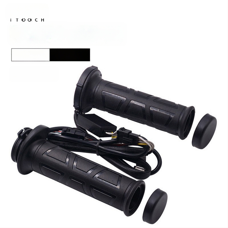 WUPP cs-095D1 Elektricky vyhrievané riadidlá motocyklu, nastaviteľná teplota, silikónové protišmykové ochranné kryty