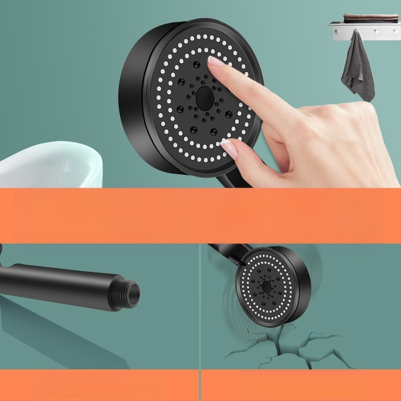 Σετ ντους με πέντε ταχύτητες ψεκασμού, υψηλής πίεσης, ABS, Jiashidi