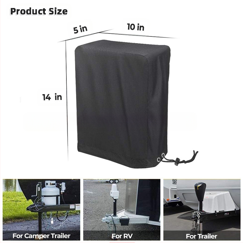 RV priekabos kilinčios apsauginis dangtis | Oxford audinys | Modelis HYM128 | Dulkių atsparumas | Prisitaikanti apdaila