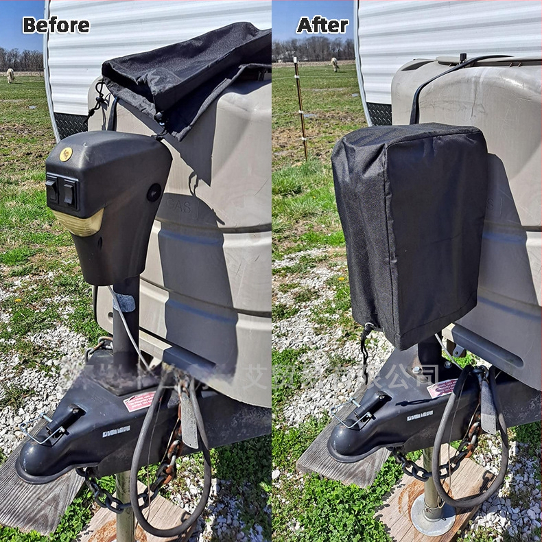 RV priekabos kilinčios apsauginis dangtis | Oxford audinys | Modelis HYM128 | Dulkių atsparumas | Prisitaikanti apdaila