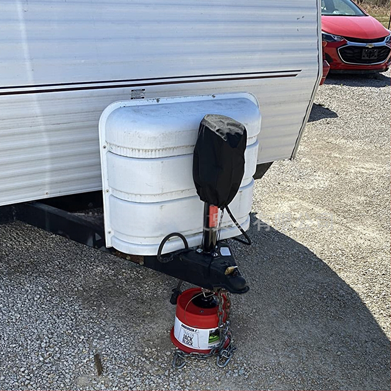 RV priekabos kilinčios apsauginis dangtis | Oxford audinys | Modelis HYM128 | Dulkių atsparumas | Prisitaikanti apdaila