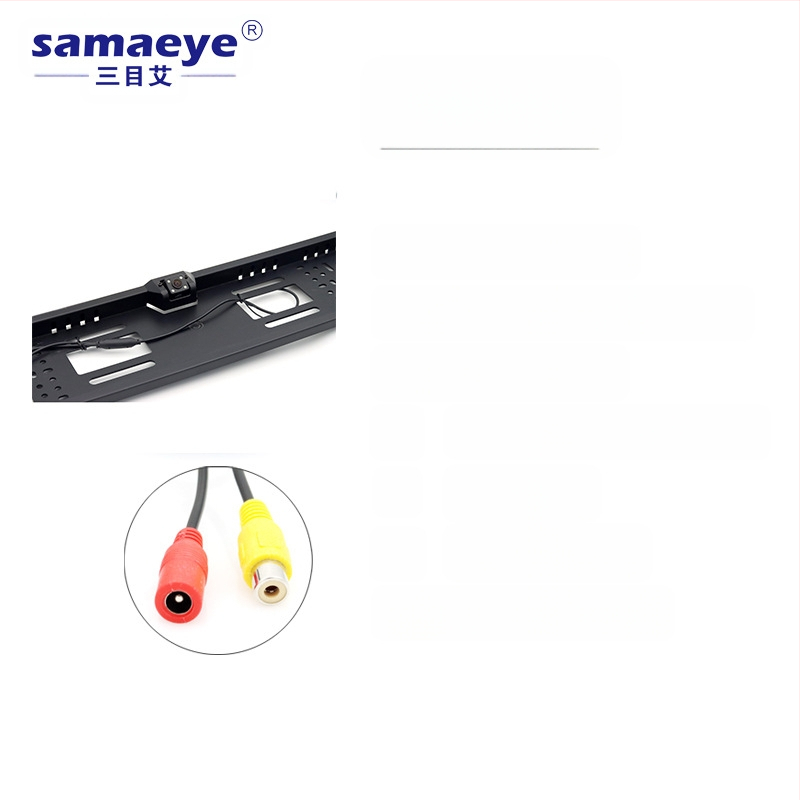 Κάμερα οπισθοπορείας σε πλαίσιο πινακίδας — 800x480, CCD/CVBS, 12V, γωνία 60°, IP68