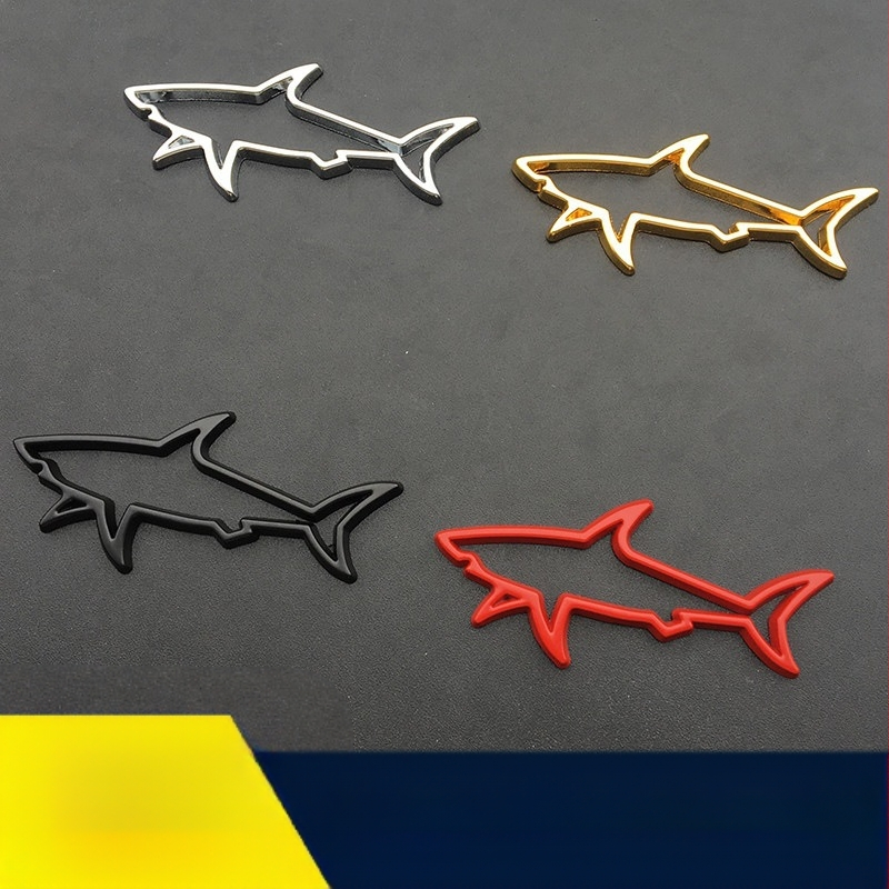 Metāla automašīnas korpusa uzlīme, haizivs stils, 3D dizains (Zīmols: Dazzling; Materiāls: Metāls; Stils: Haizivs; Tips: Automobiļa korpusa uzlīme; Uzstādīšana: Līmējama)